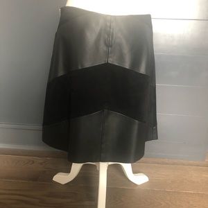 Zara Faux leather Mini skirt Blk sz Large NWOT